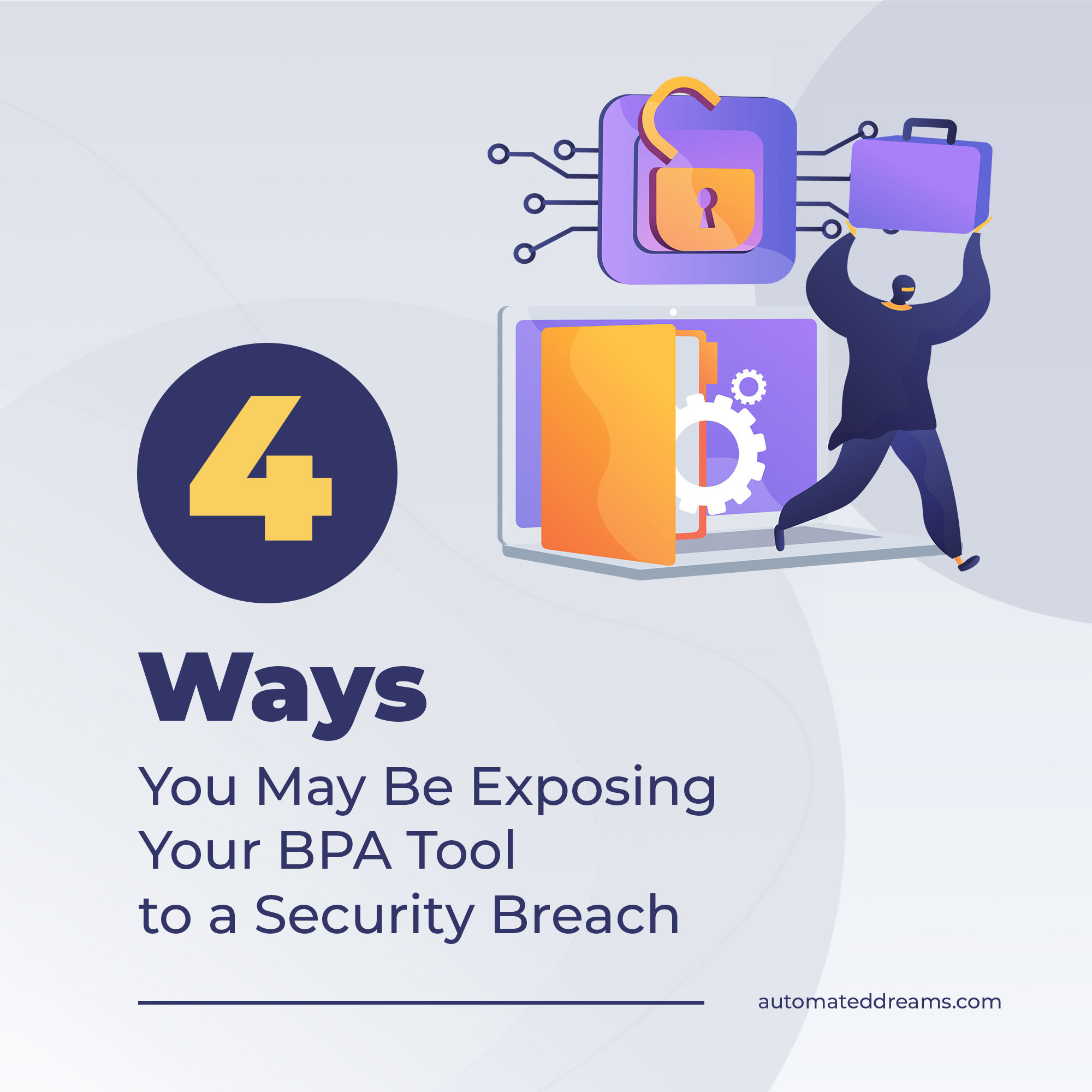 Business process automation security post creative