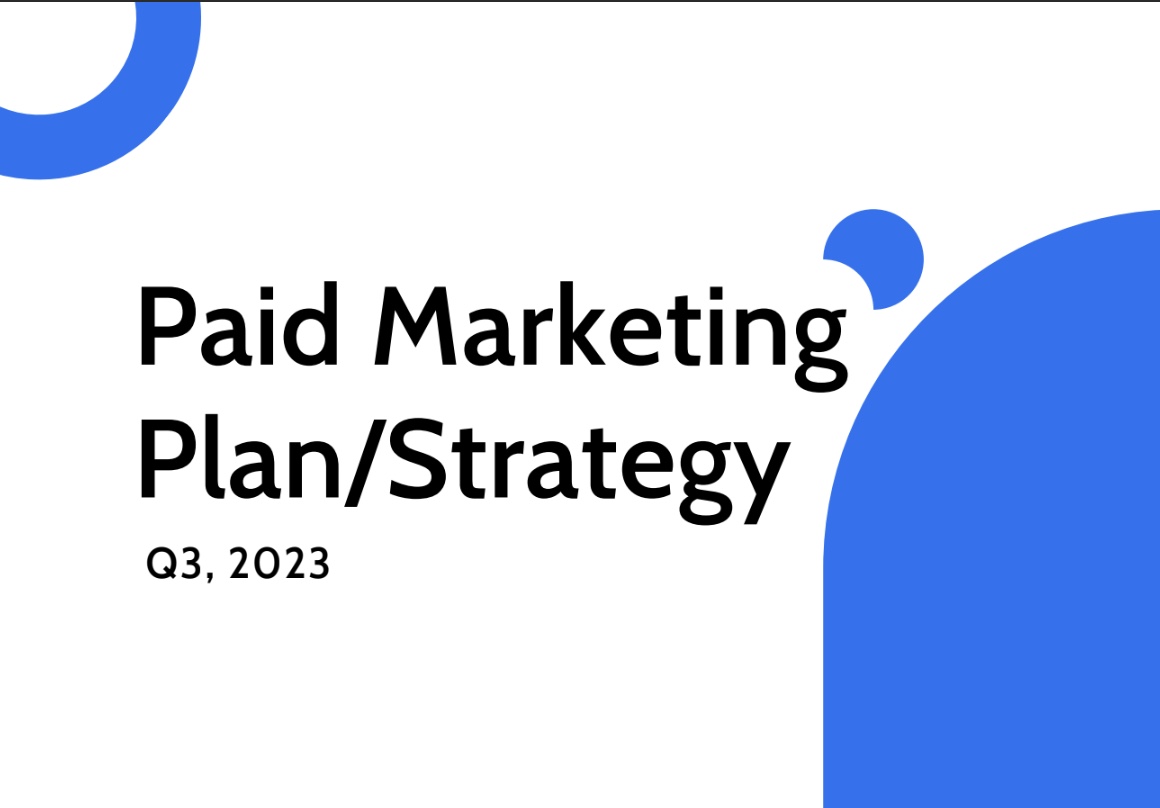 Automated Dreams Paid Marketing Plan cover